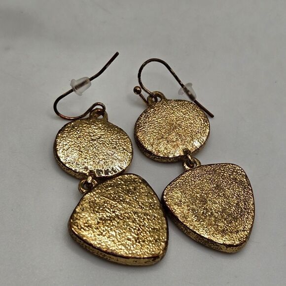 "5/$25" 2 Pairs Goldtone Sparkle Dangle Dressy Earrings - Picture 4 of 8